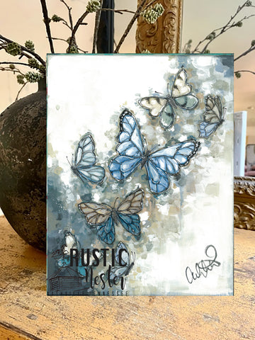 Spring canvas art, Butterfly painting