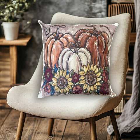 Fall Autumn Pumpkin Throw Pillow