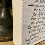 Inspirational canvas art print, gift for mom