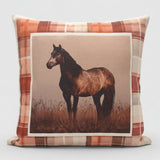Equestrian throw pillow