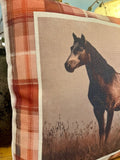 Equestrian throw pillow
