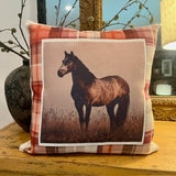 Equestrian throw pillow