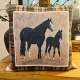 Equestrian throw pillow