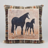 Equestrian throw pillow