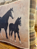 Equestrian throw pillow
