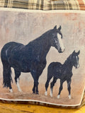Equestrian throw pillow