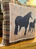 Equestrian throw pillow