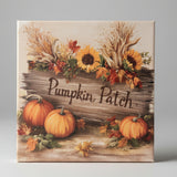 Fall canvas art print,  pumpkin patch decor
