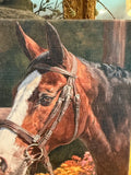 Fall canvas art print, equestrian home decor