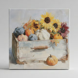 Fall canvas art print, Sunflower decor