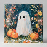 Halloween canvas art print, Ghost decor