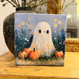 Halloween canvas art print, Ghost decor