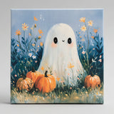 Halloween canvas art print, Ghost decor