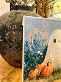 Halloween canvas art print, Ghost decor