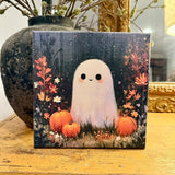 Halloween canvas art print, Ghost decor