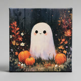 Halloween canvas art print, Ghost decor