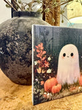 Halloween canvas art print, Ghost decor