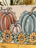 Fall pumpkin canvas art print