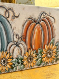 Fall pumpkin canvas art print