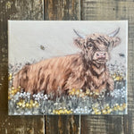 Cow canvas art print