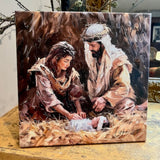 Nativity canvas art print, Christmas home decor