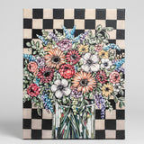 Spring summer floral with black an white ck background