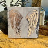 Gold angel wings canvas art print