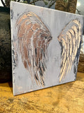 Gold angel wings canvas art print