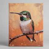 Hummingbird canvas art print, Nature home decor