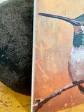 Hummingbird canvas art print, Nature home decor