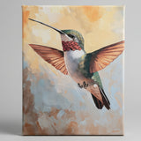 Hummingbird canvas art print, Nature home decor