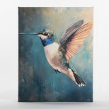 Hummingbird canvas art print, Nature home decor