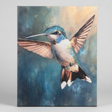 Hummingbird canvas art print, Nature home decor