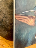 Hummingbird canvas art print, Nature home decor