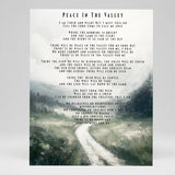 Peace In The Valley song lyrics canvas art print