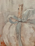 Pumpkin canvas art print, Fall home decor, Thanksgiving art