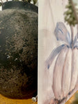 Pumpkin canvas art print, Fall home decor, Thanksgiving art