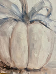 Pumpkin canvas art print, Fall home decor, Thanksgiving art