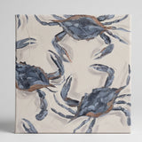 Crab canvas art print, beach home decor