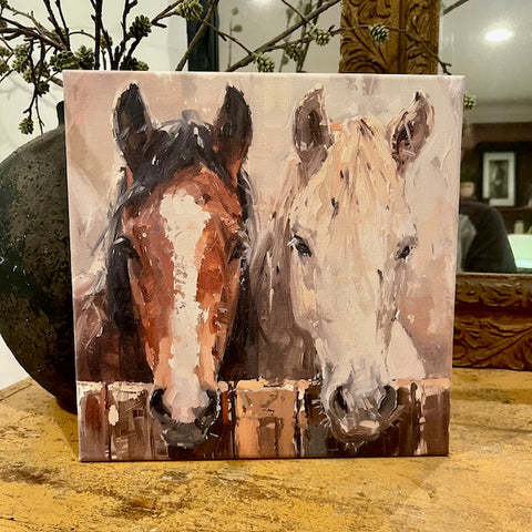 Horse equestrian canvas art print