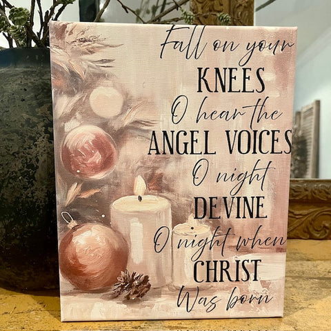 Holiday canvas art print, Christmas home decor art