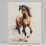 Horse canvas art print, Equestrian home decor