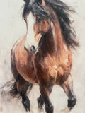 Horse canvas art print, Equestrian home decor