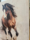 Horse canvas art print, Equestrian home decor
