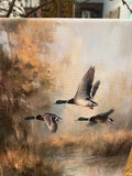Mallards in flight, Outdoor canvas art