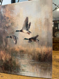 Mallards in flight, Outdoor canvas art