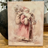 Santa Claus canvas art print, Seasonal home decor