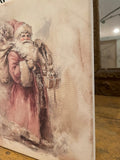 Santa Claus canvas art print, Seasonal home decor