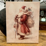 Santa Claus canvas art print, Seasonal home decor
