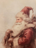 Santa Claus canvas art print, Seasonal home decor